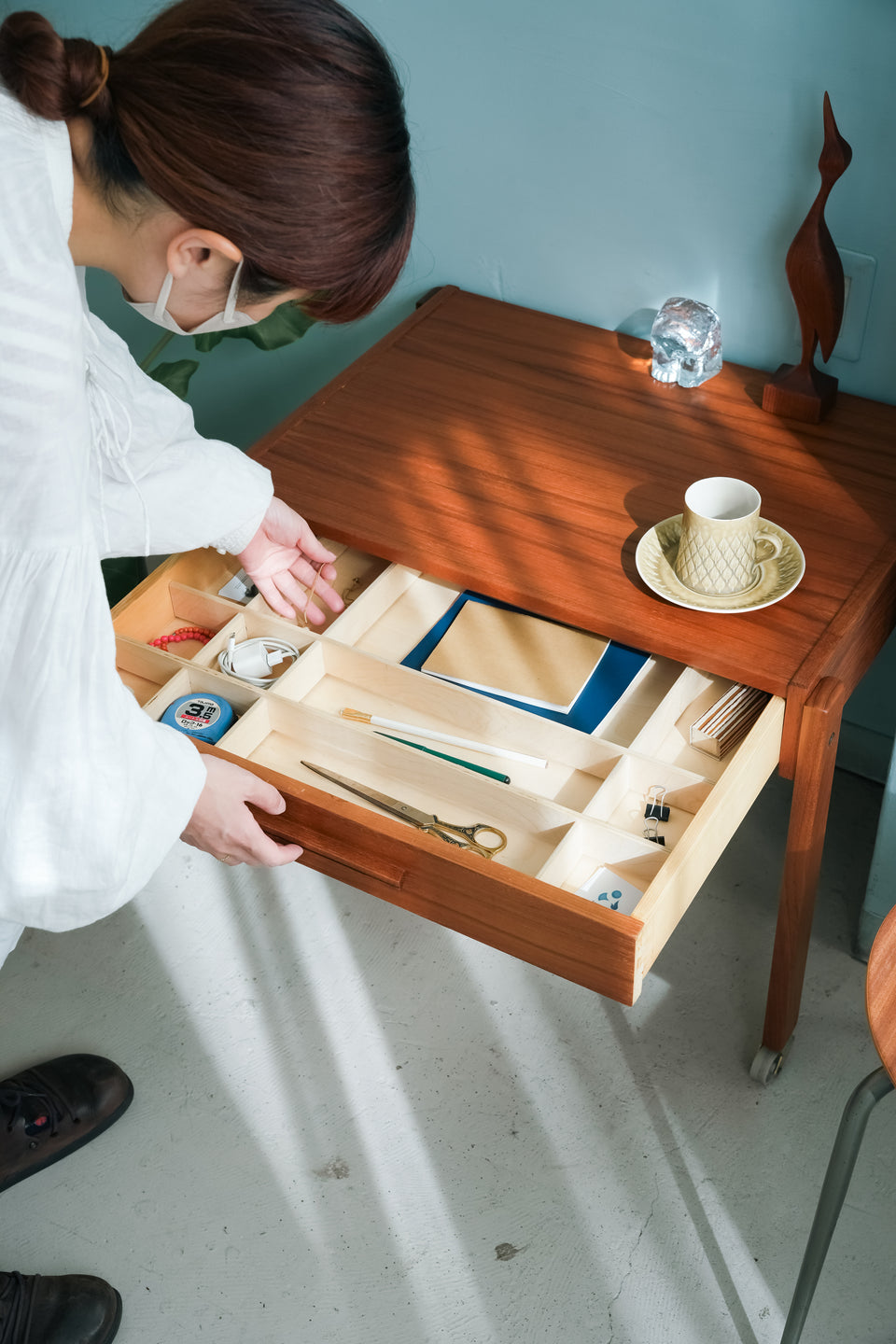 Danish Vintage PBJ Møbler Sewing Wagon Side Table/デンマークヴィンテージ ソーイングワゴン サイドテーブル 北欧家具