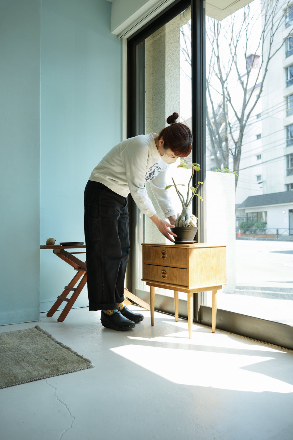 Danish Vintage Small Side Chest Oakwood/デンマークヴィンテージ スモールサイドチェスト 2段 オーク材