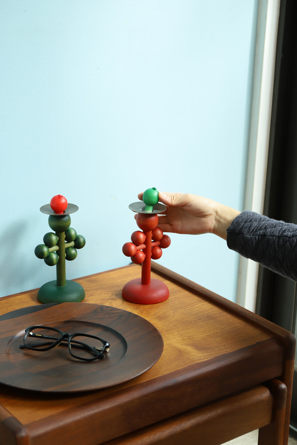 Finnish Vintage Aarikka Candle Holder/フィンランドヴィンテージ アーリッカ キャンドルホルダー 北欧雑貨