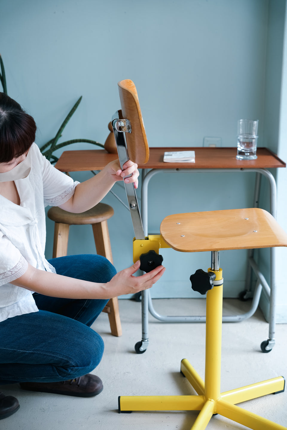French Vintage Drafting Chair/フランスヴィンテージ ドラフティングチェア