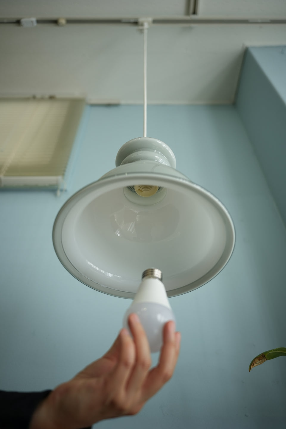 Holmegaard Pendant Light Gray Kro Danish Vintage /ホルムガード グレー 北欧ヴィンテージ ペンダントライト 照明