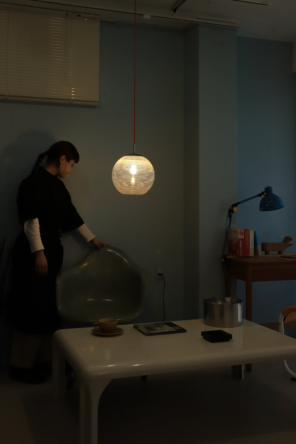 Japanese Vintage Globe Glass Pendant Light/ジャパンヴィンテージ ガラスシェード ペンダントライト レトロモダン