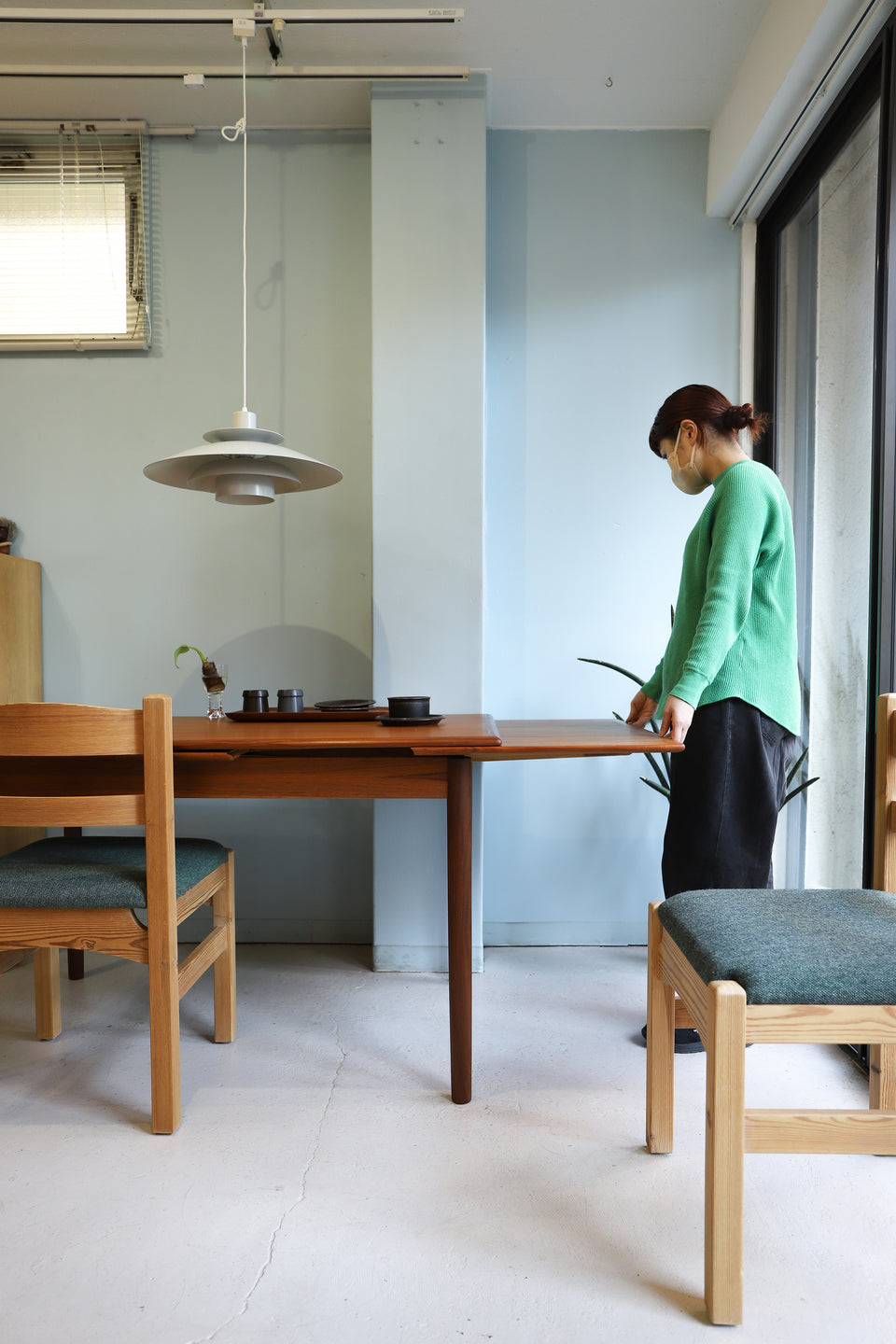 Draw Leaf Extension Dining Table Danish Vintage/デンマークヴィンテージ ドローリーフ エクステンション ダイニングテーブル 北欧家具