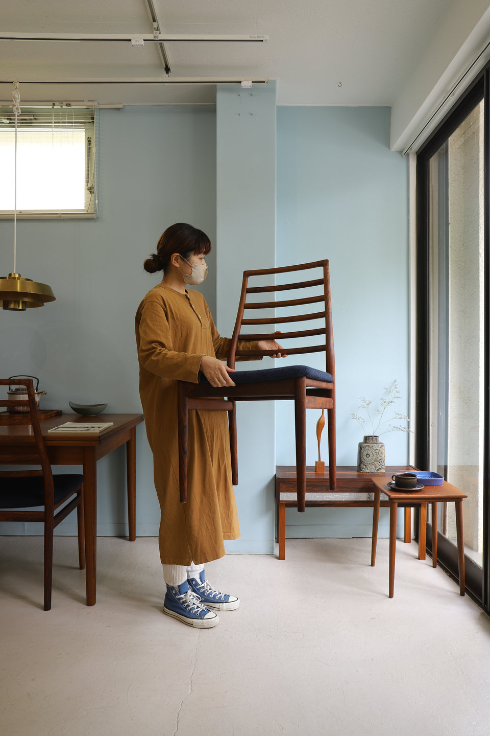 Sorø Stolefabrik High Back Dining Chair Rosewood/デンマークヴィンテージ ダイニングチェア 椅子 ハイバック ローズウッド 北欧家具