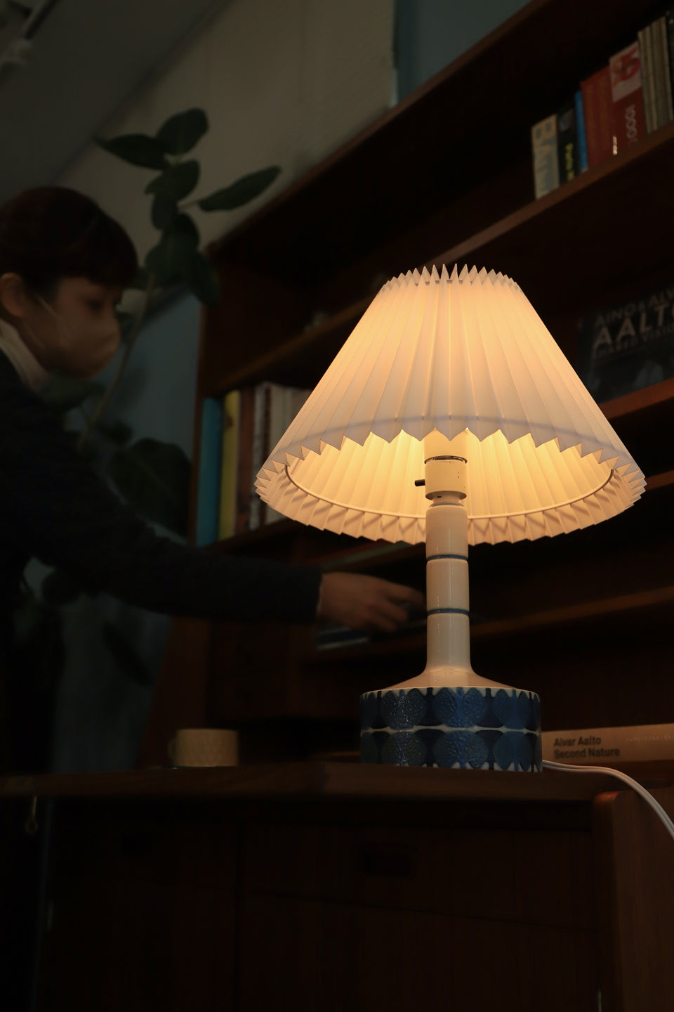 Vintage Royal Copenhagen Baca Table Lamp Ellen Malmer/ヴィンテージ ロイヤルコペンハーゲン バッカ テーブルランプ エレン・マルマー 間接照明 北欧インテリア