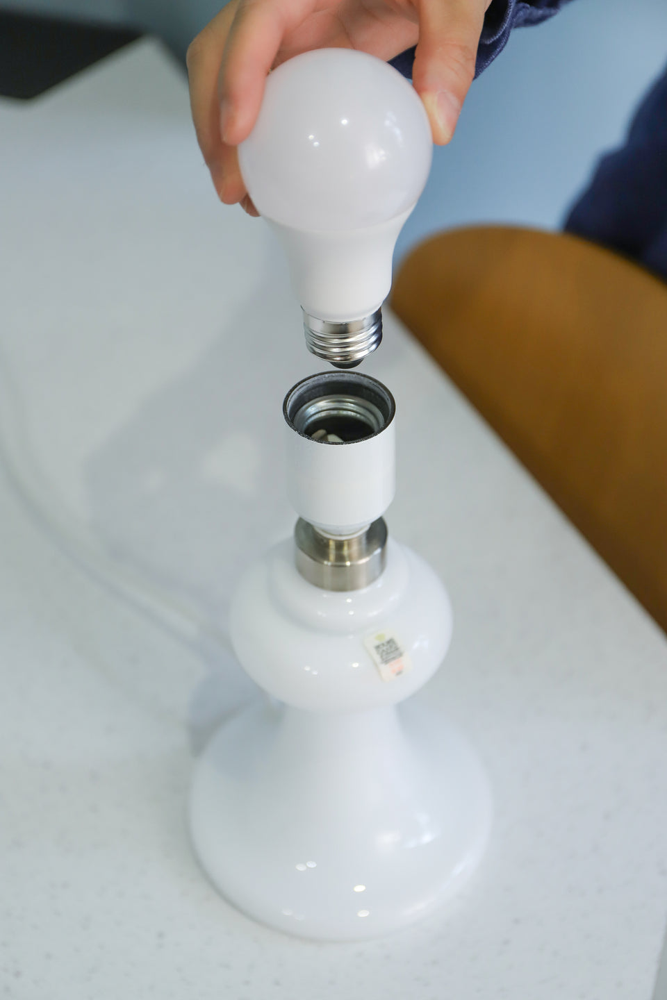 Danish Vintage Holmegaard Table Lamp Madeleine/ホルムガード テーブルランプ マドレーヌ マイケル・バング 間接照明 北欧インテリア