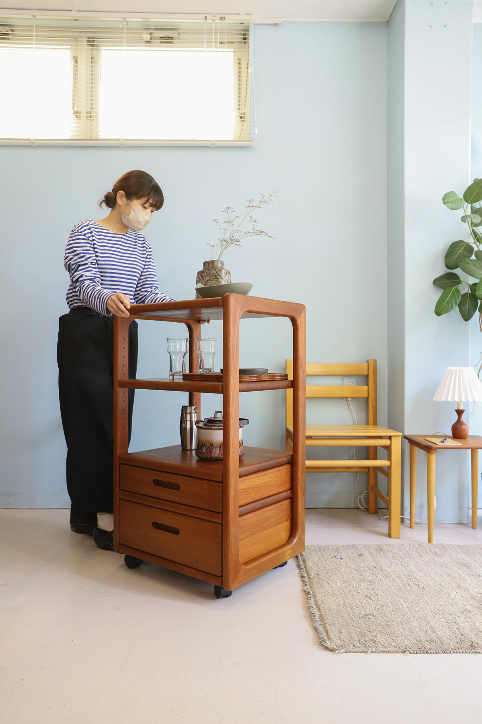 Danish Vintage Teakwood Wagon Shelf/デンマークヴィンテージ ワゴン シェルフ チーク材 北欧家具