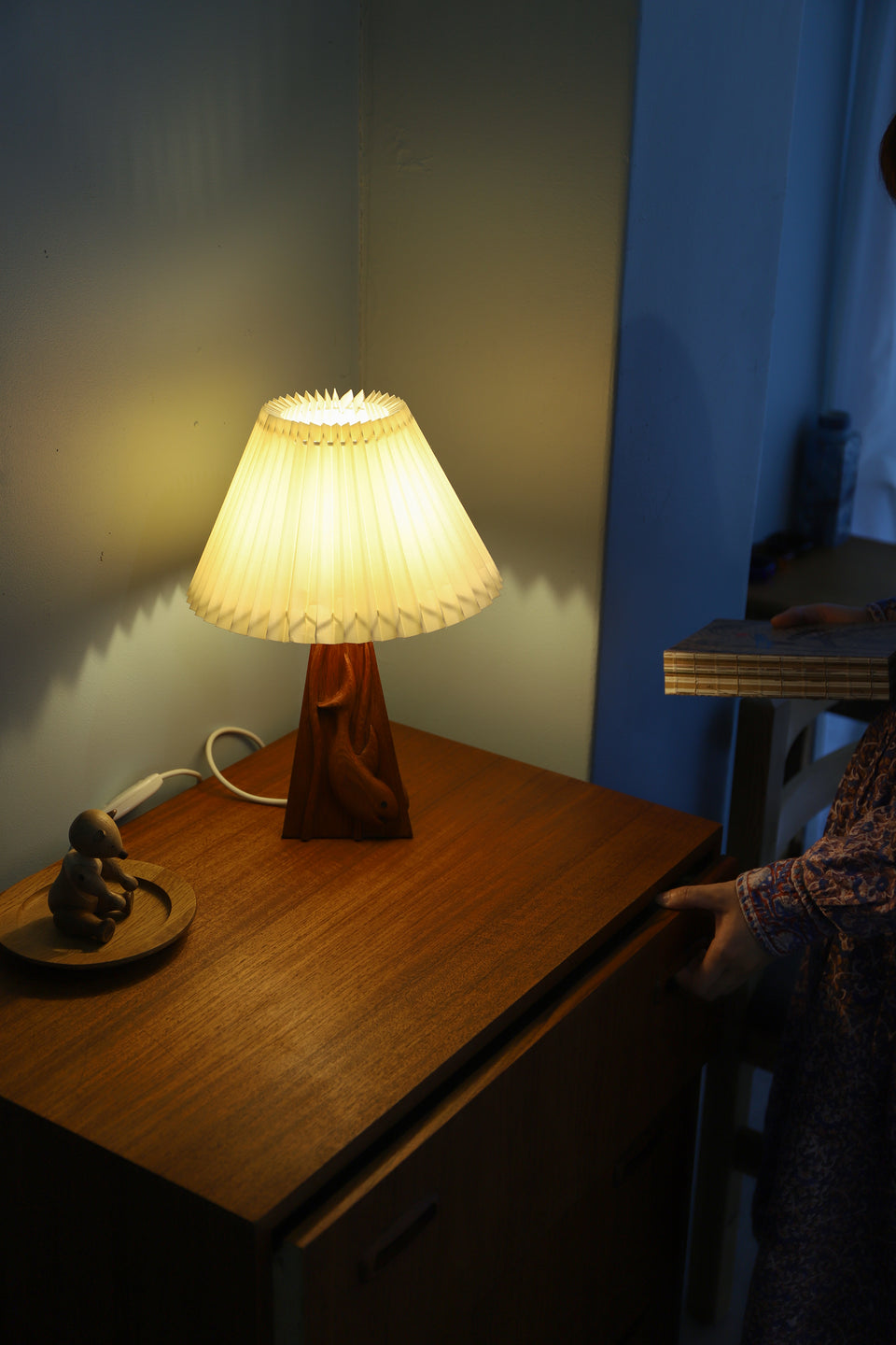 Teakwood Fish Vase Table Lamp Danish Vintage/デンマークヴィンテージ テーブルランプ チーク材 間接照明 北欧インテリア