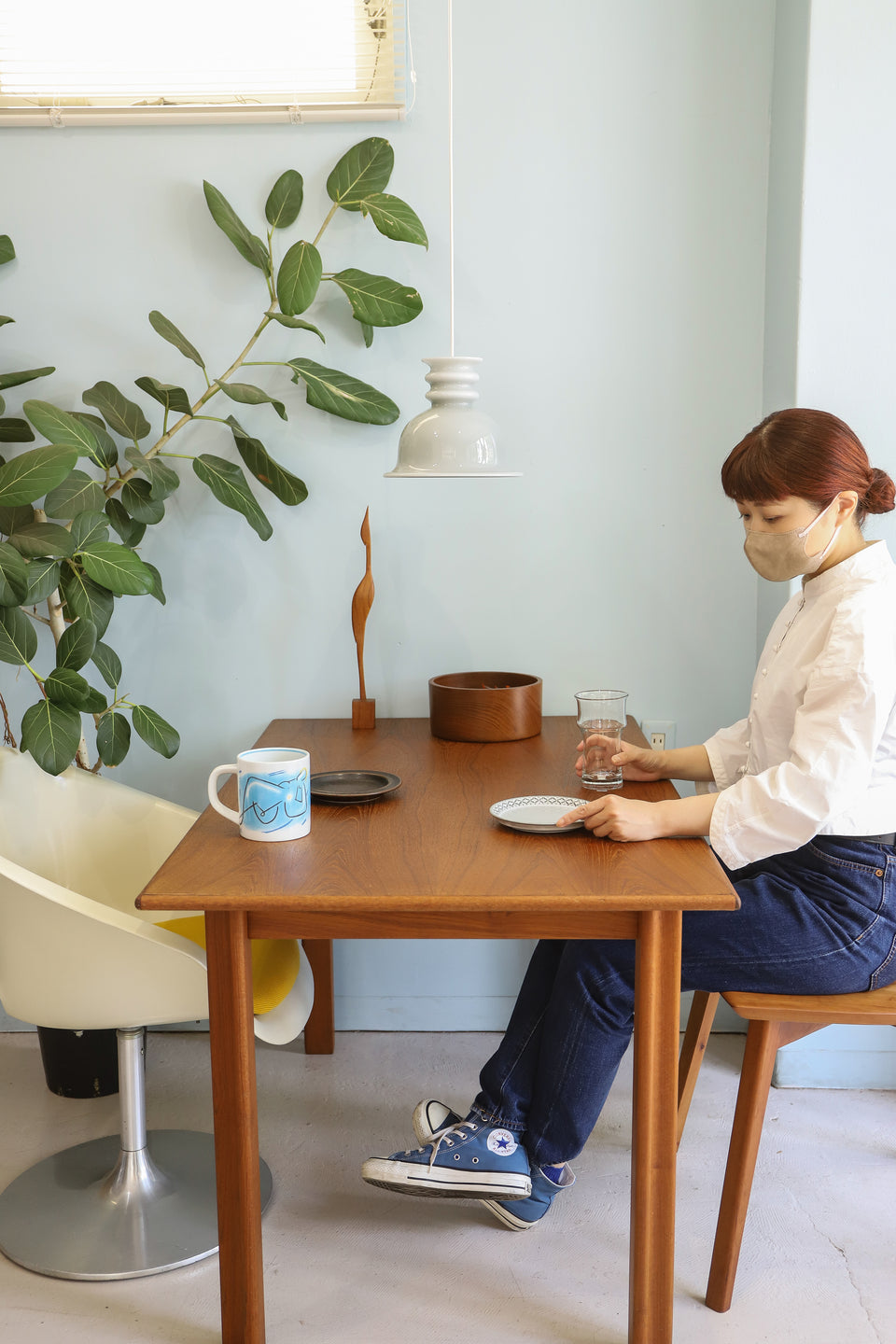 Vintage Dining Table Teakwood Scandinavian Design/ヴィンテージ ダイニングテーブル コンパクト チーク材 北欧デザイン