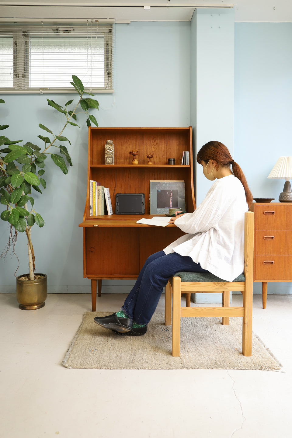 Writing Bureau Bookcase Shelf Danish Vintage/デンマークヴィンテージ ライティングビューロー ブックケース シェルフ 北欧家具