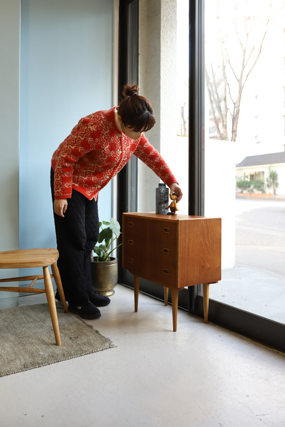 Swedish Vintage 3drawers Small Side Chest/スウェーデンヴィンテージ スモールサイドチェスト 3段 北欧家具