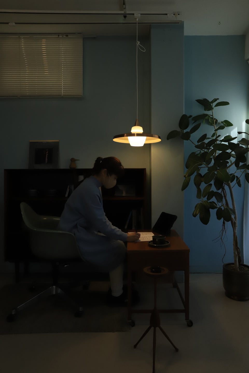 Danish Vintage Copper Glass Pendant Light/デンマークヴィンテージ ペンダントライト コッパー ガラス 照明 北欧インテリア