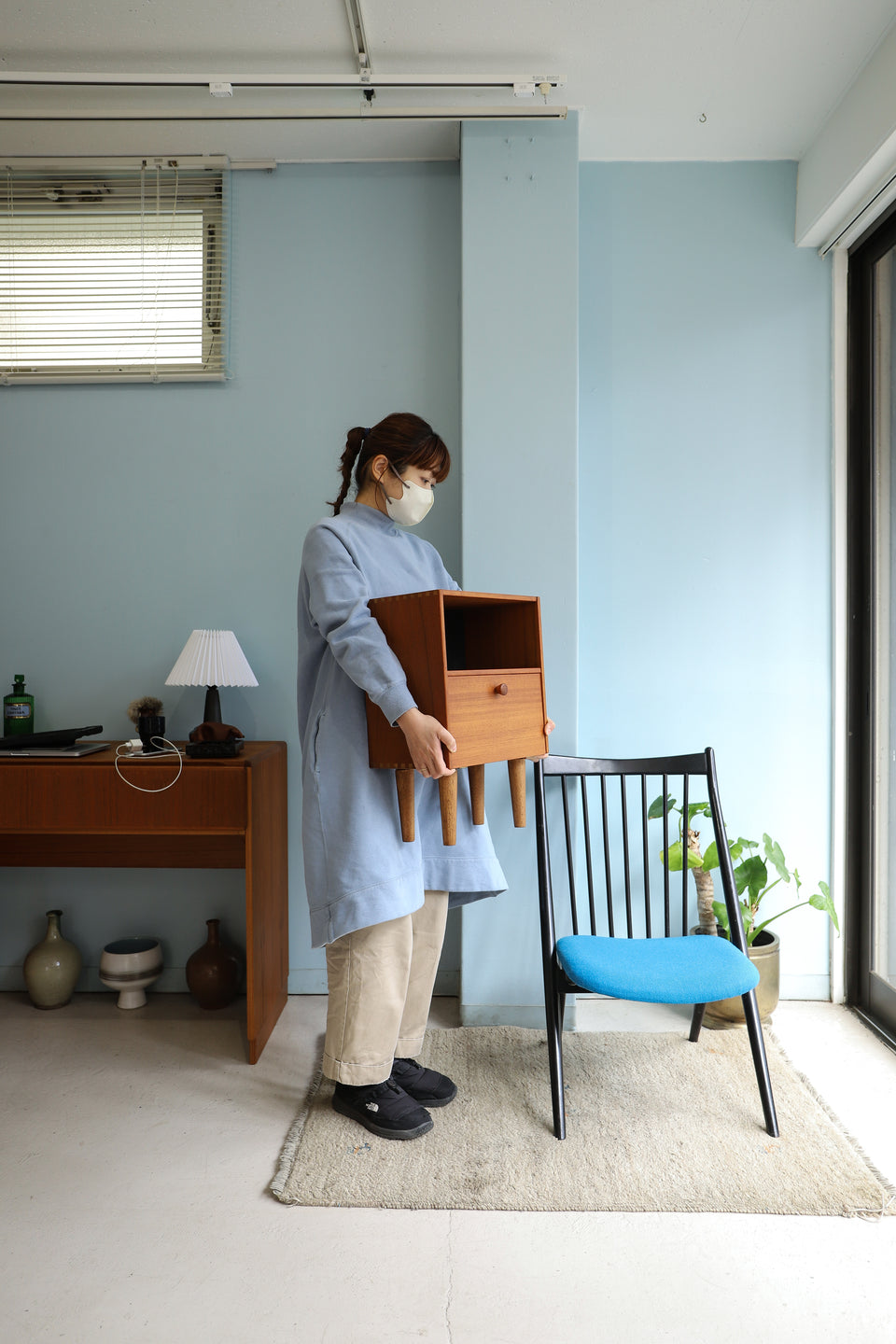 Danish Vintage Bedside Small Cabinet/デンマークヴィンテージ ベッドサイド スモールキャビネット サイドテーブル 北欧家具