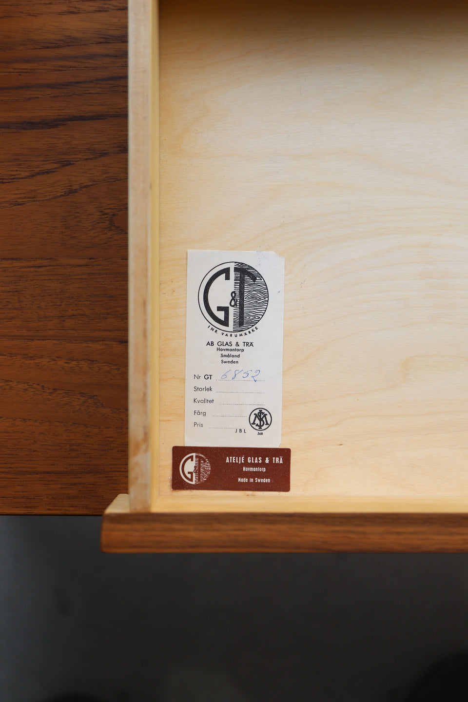 Swedish Vintage Glas & Trä Low Board Chest/スウェーデンヴィンテージ ローボード チェスト 北欧家具