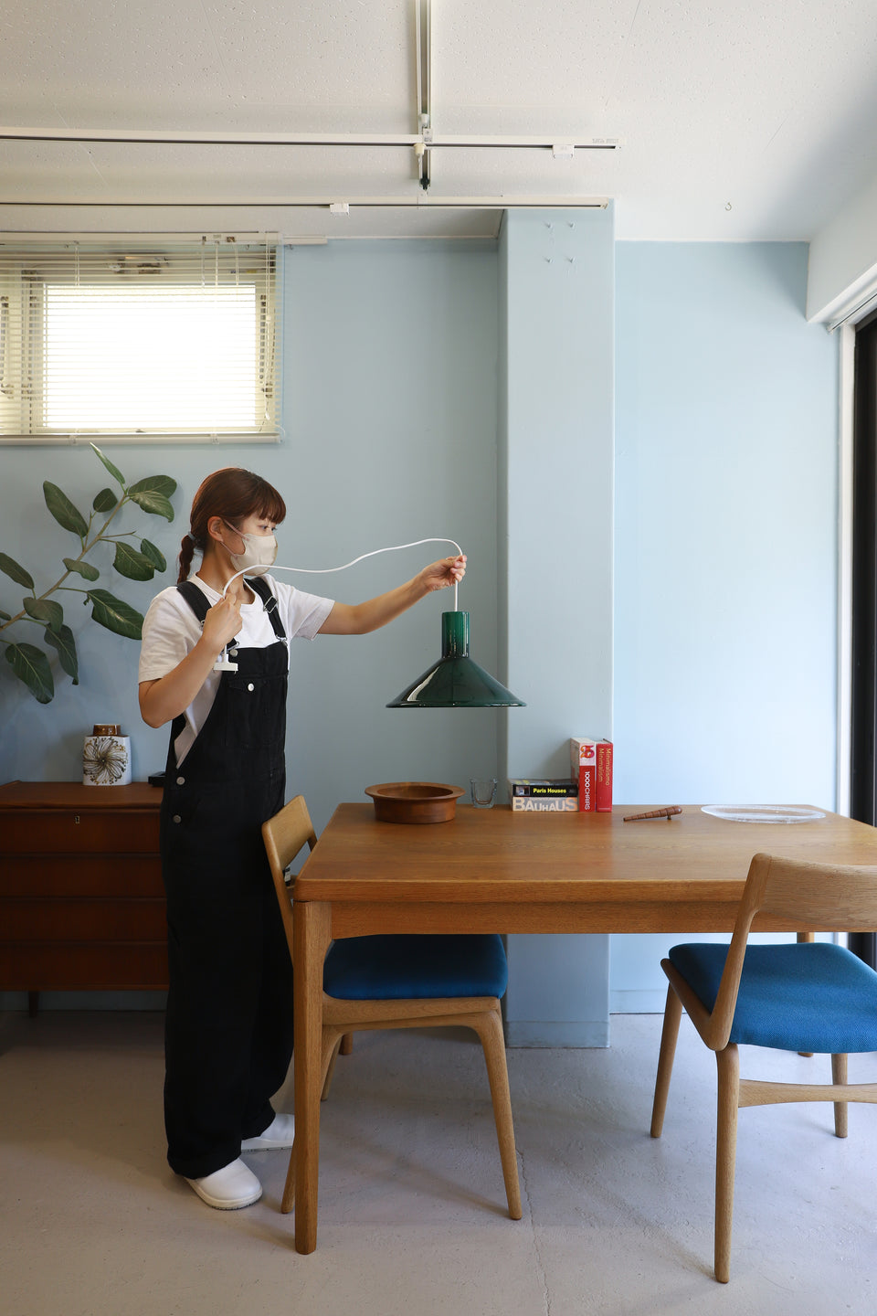 Vintage Holmegaard Pendant Light P&T Green Michael Bang/ホルムガード ペンダントライト マイケル・バング 照明 デンマークヴィンテージ