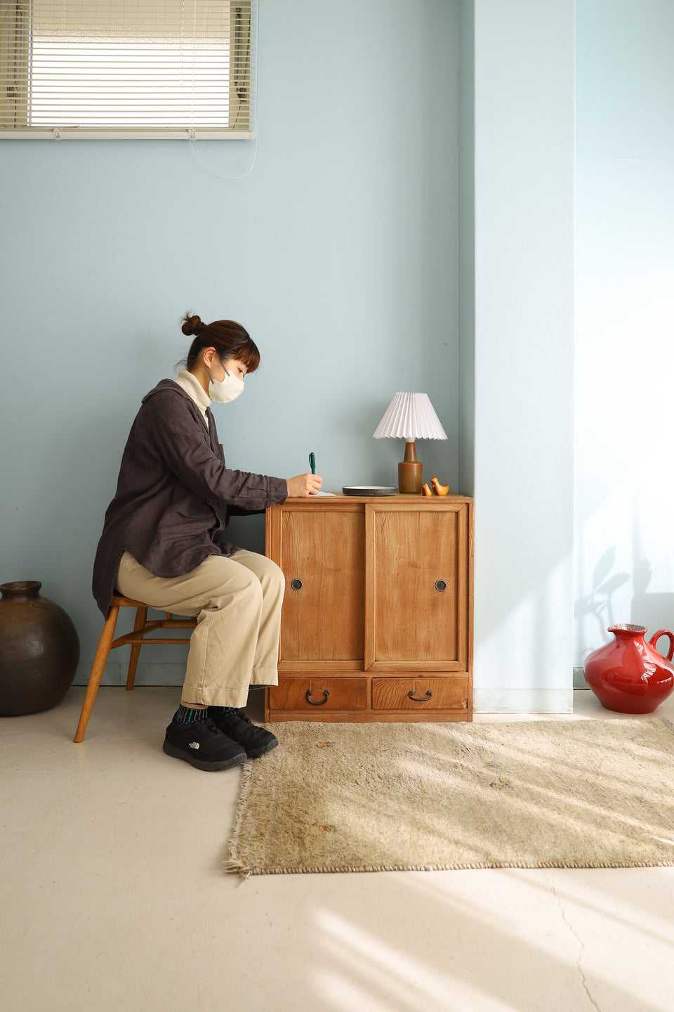 Japanese Vintage Wooden Tea Cabinet/ジャパンヴィンテージ 茶箪笥 キャビネット レトロモダン