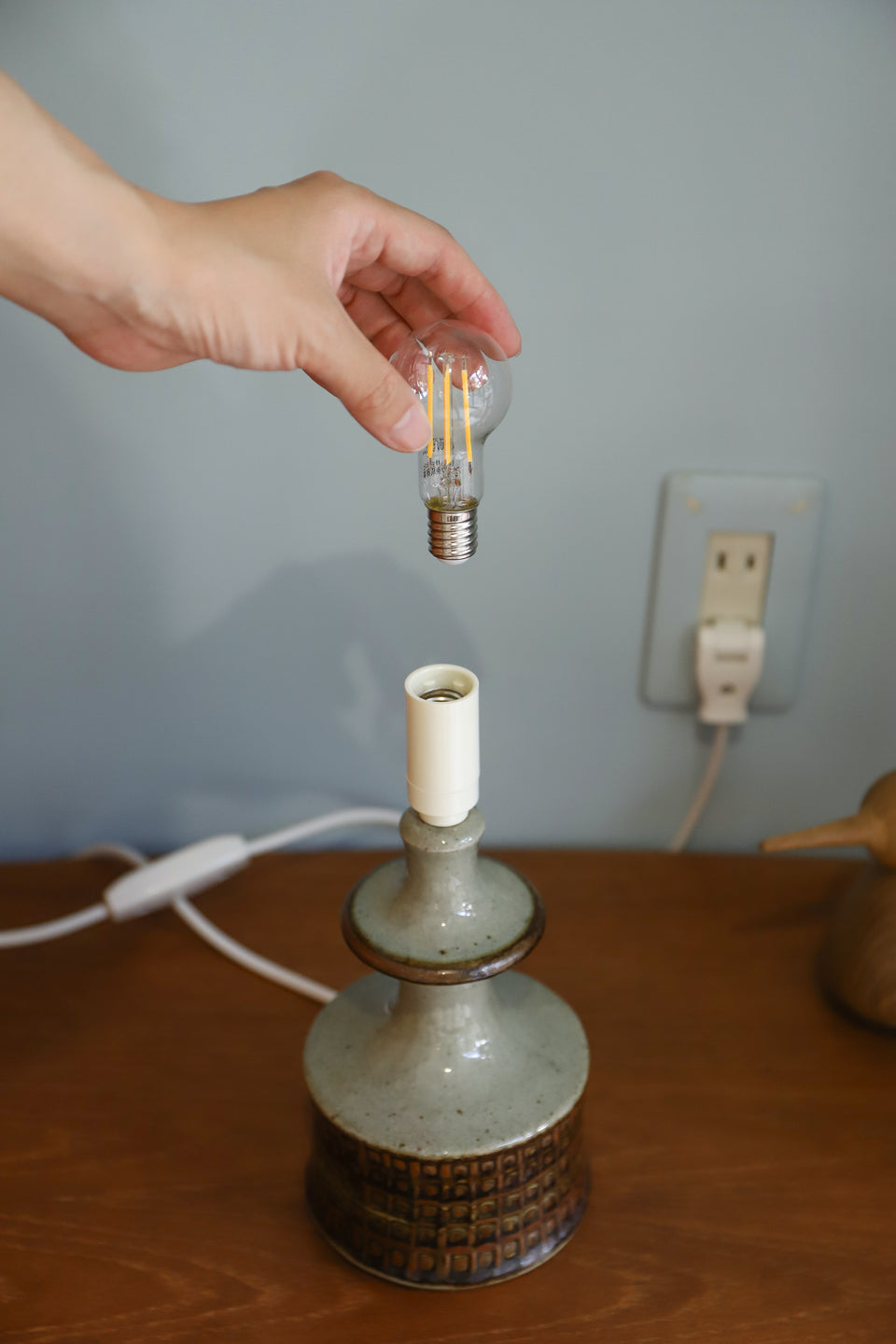 Danish Vintage Knabstrup Keramik Table Lamp/デンマークヴィンテージ テーブルランプ ナブストラップ 間接照明 北欧インテリア