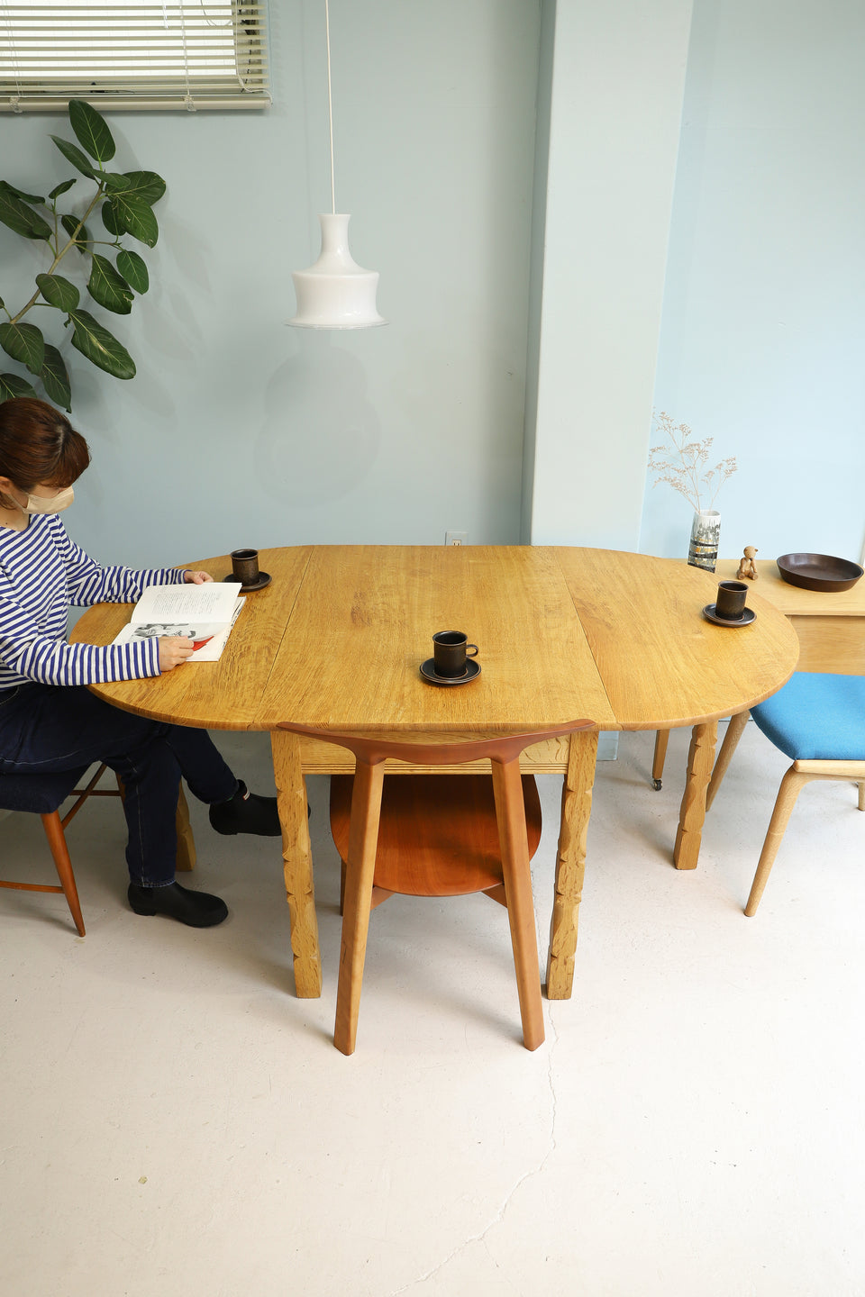 Anker Sørensen Oakwood Extension Dining Table Danish Vintage/アンカーソーレンセン エクステンション ダイニングテーブル オーク材 北欧家具