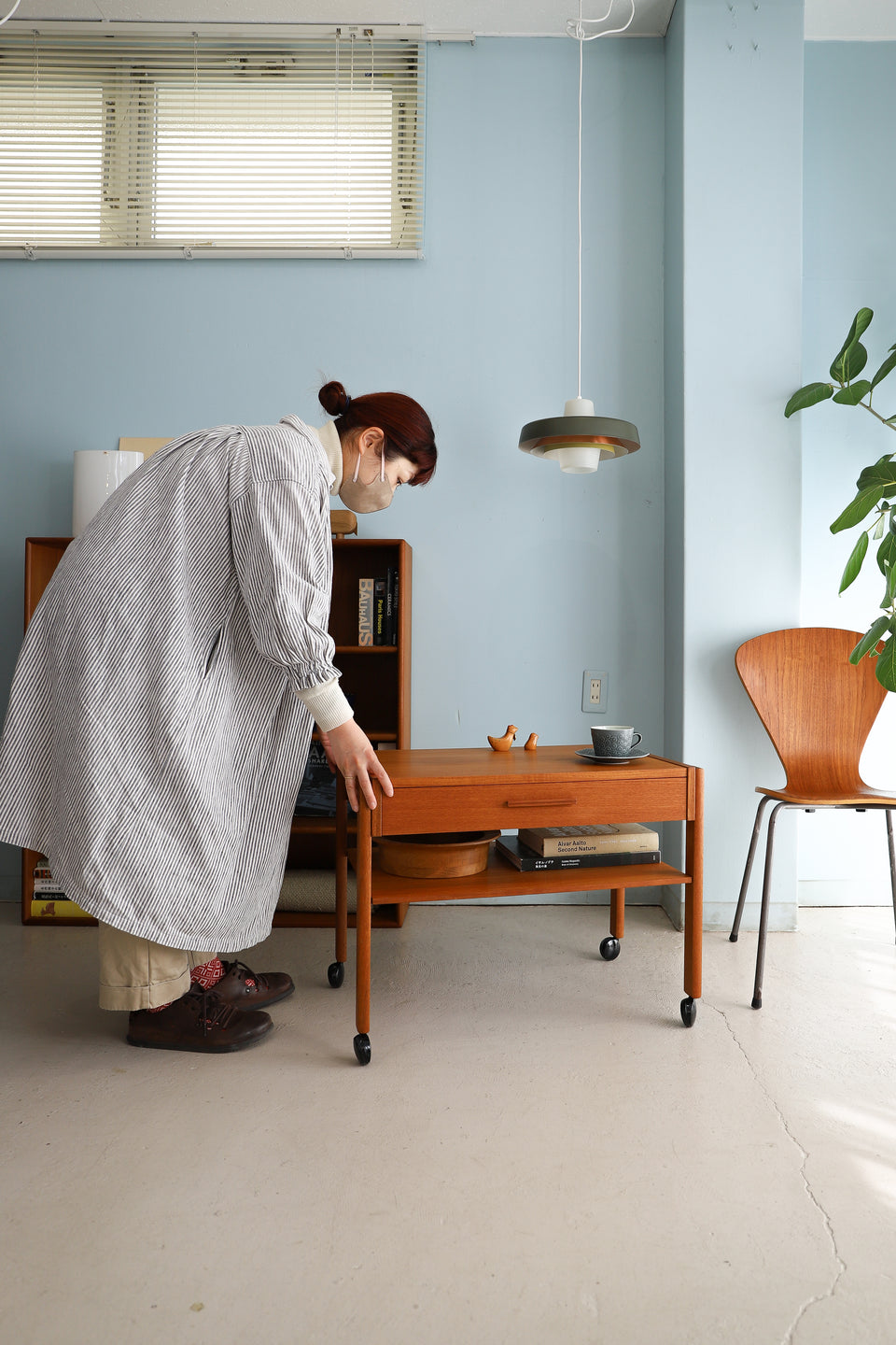 Danish Vintage PBJ Møbler Sewing Table Trolley/デンマークヴィンテージ ソーイングテーブル トロリー サイドテーブル 北欧家具