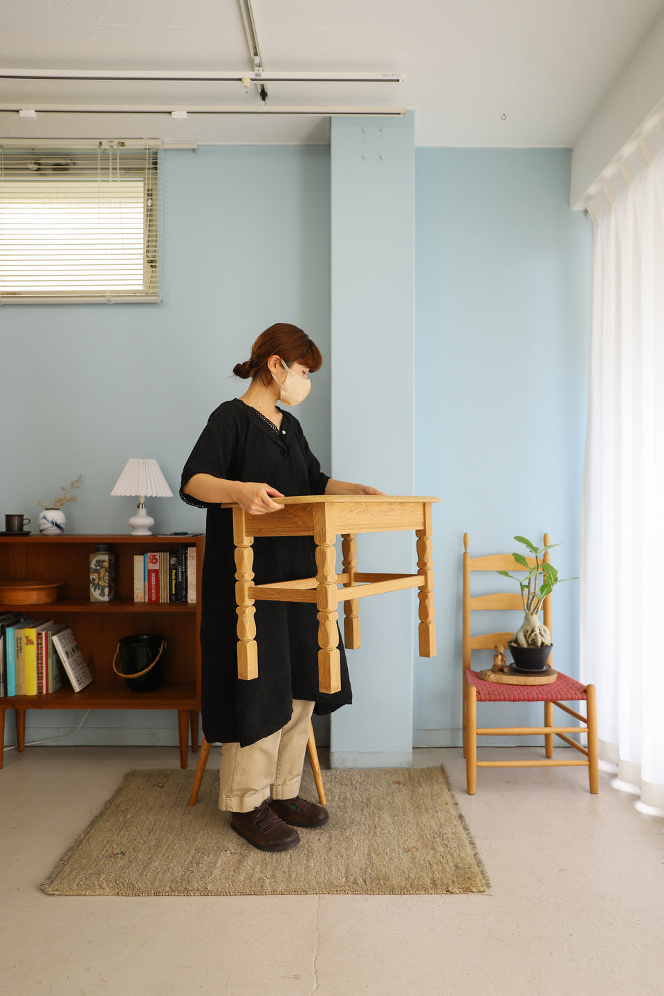 Oakwood Side Table Danish Vintage/デンマークヴィンテージ オーク材 サイドテーブル 北欧家具