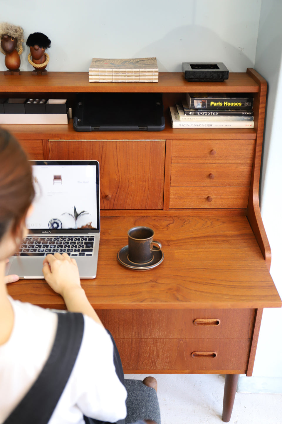 Teak Writing Bureau Dresser Danish Vintage/デンマークヴィンテージ ライティングビューロー ドレッサー 北欧家具