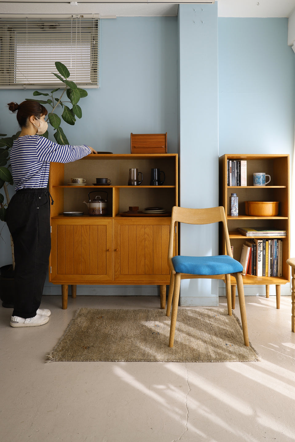 Oakwood Cabinet Bookcase Shelf HG Møbler Danish Vintage/デンマークヴィンテージ HGモブラー キャビネット ブックケース シェルフ 収納 北欧インテリア