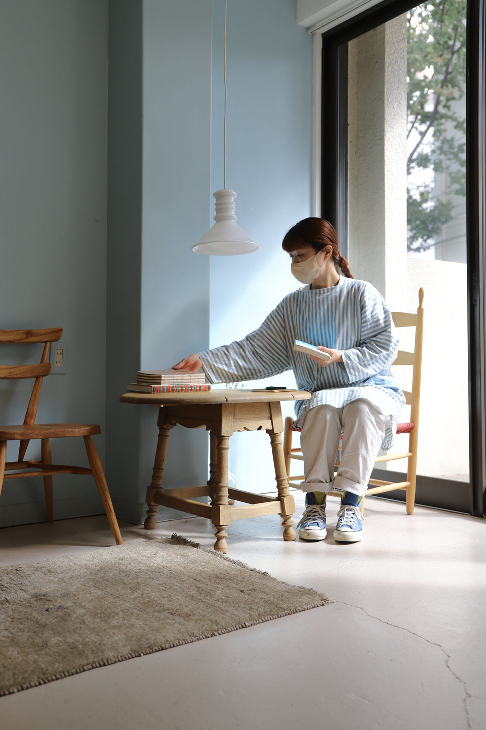 Danish Vintage Oakwood Extension Side Table/デンマークヴィンテージ エクステンションサイドテーブル オーク材 北欧家具