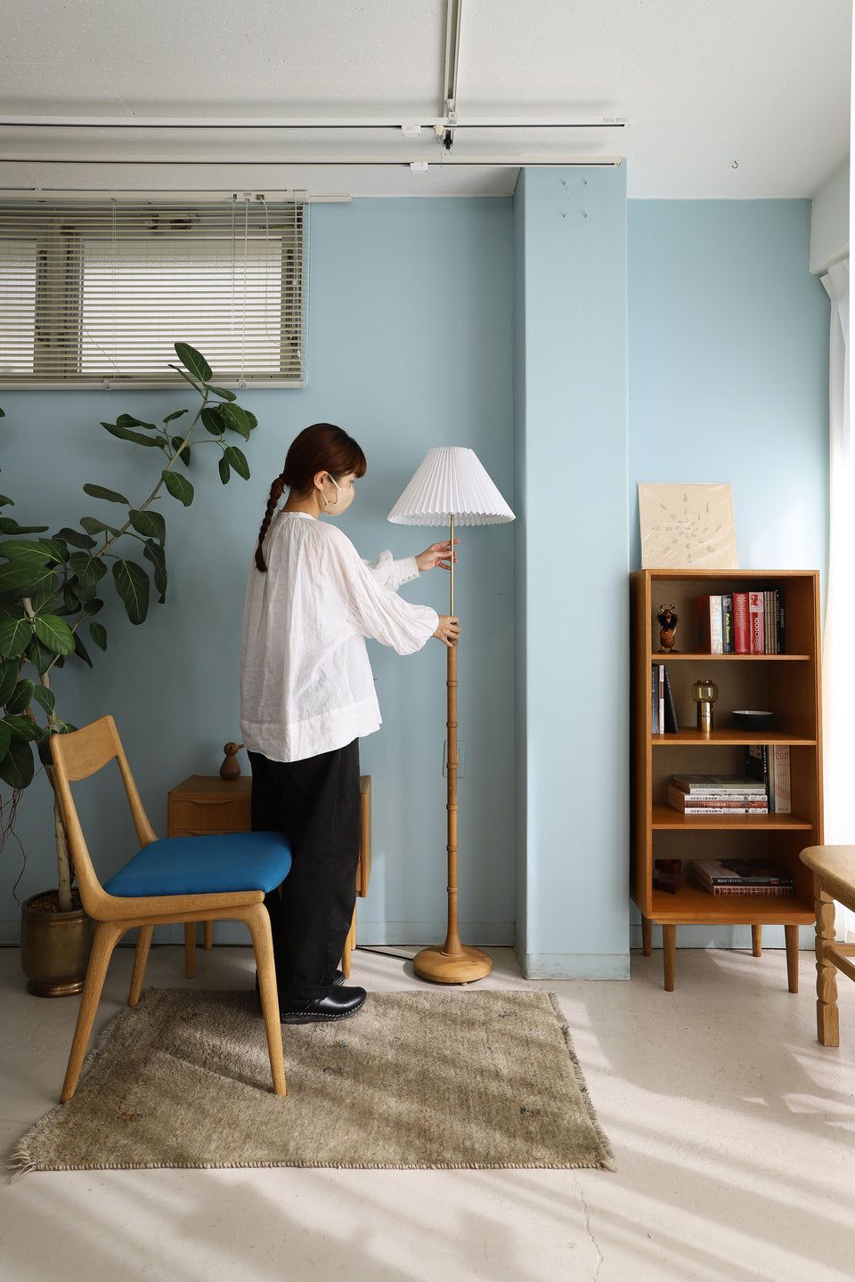 Oakwood Floor Stand Light Danish Vintage/デンマークヴィンテージ フロアスタンドライト オーク材 北欧インテリア 照明