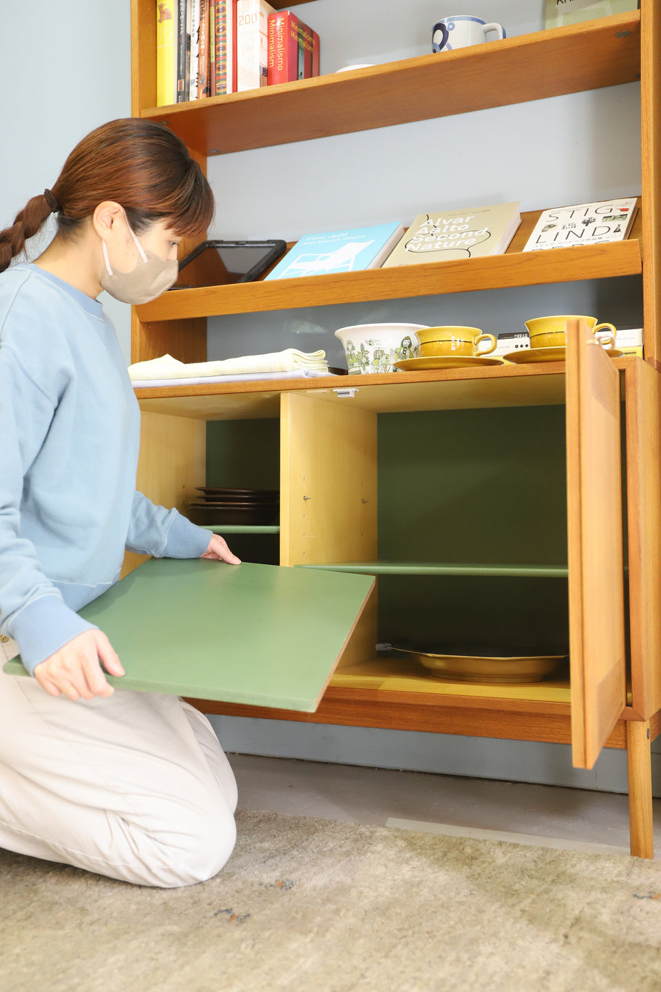 Swedish Vintage Bookcase Shelf Teakwood/スウェーデンヴィンテージ ブックケース シェルフ 本棚 チーク材 北欧家具