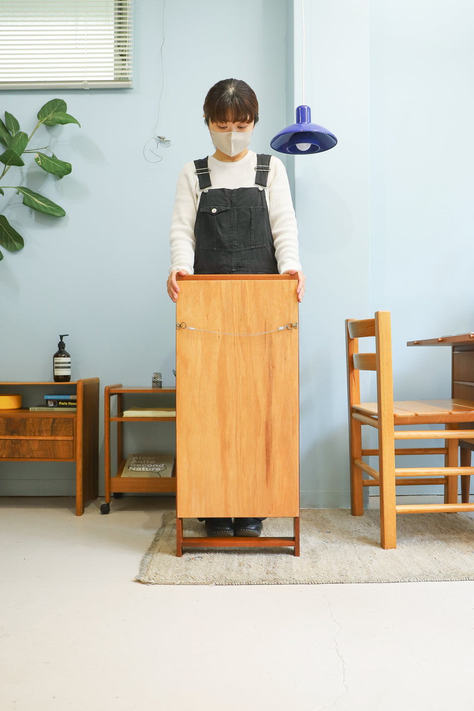 Danish Vintage Wall Mirror with Rack/デンマークヴィンテージ ウォールミラー 棚付き 鏡 チーク材 北欧インテリア