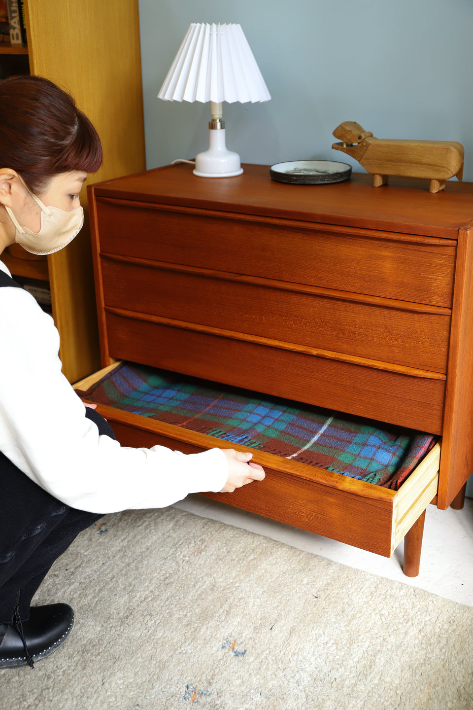 Teak 4drawers Chest Danish Vintage/デンマークヴィンテージ 4段チェスト チーク材 収納 北欧家具