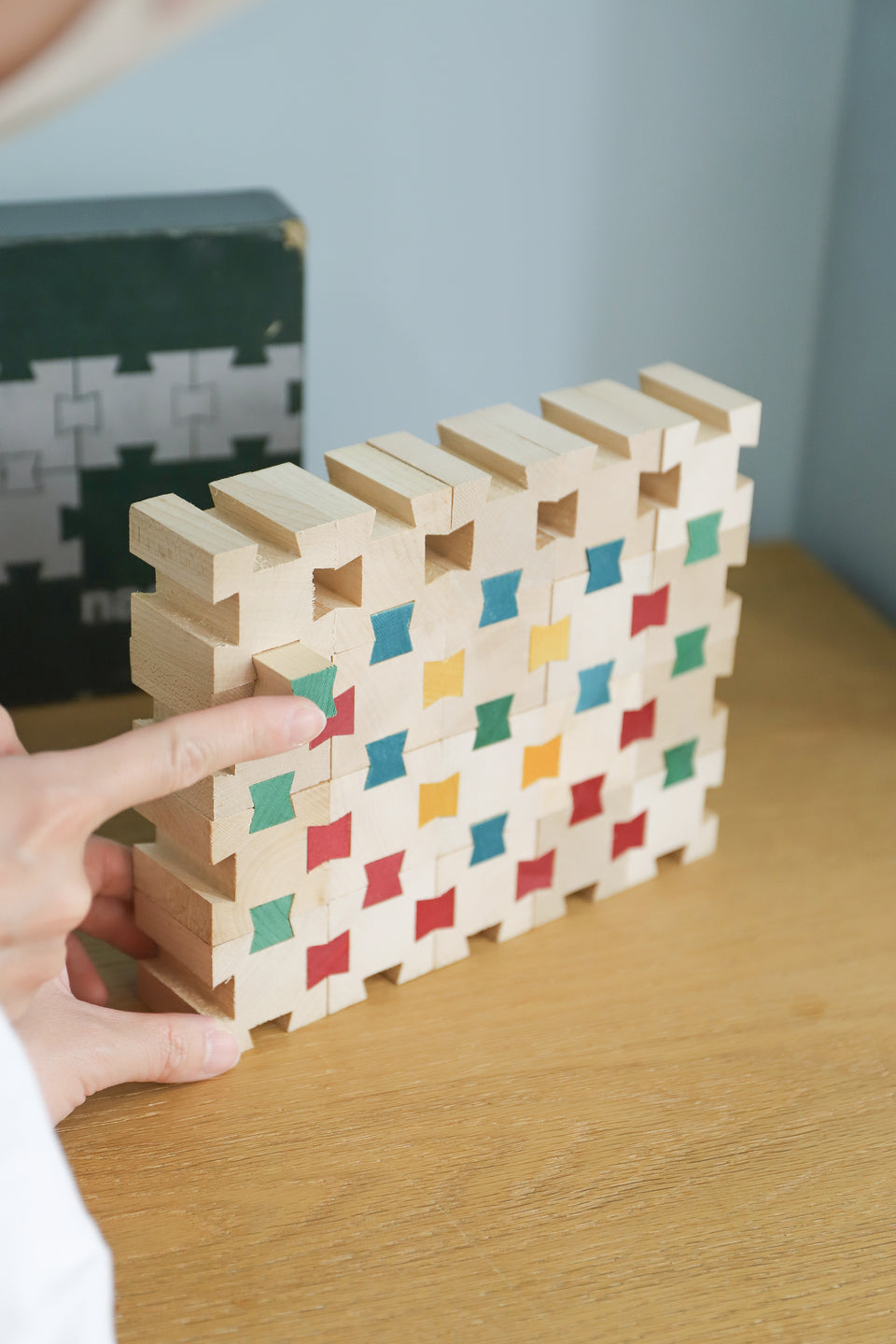 Vintage Wooden Puzzle Building Blocks/ヴィンテージ 木製パズル 積み木 玩具