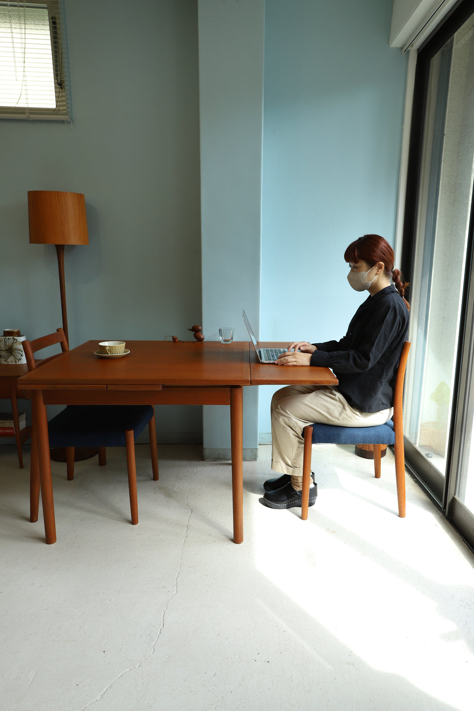 Japanese Vintage Extension Dining Table/ジャパンヴィンテージ エクステンションダイニングテーブル チーク材 北欧デザイン