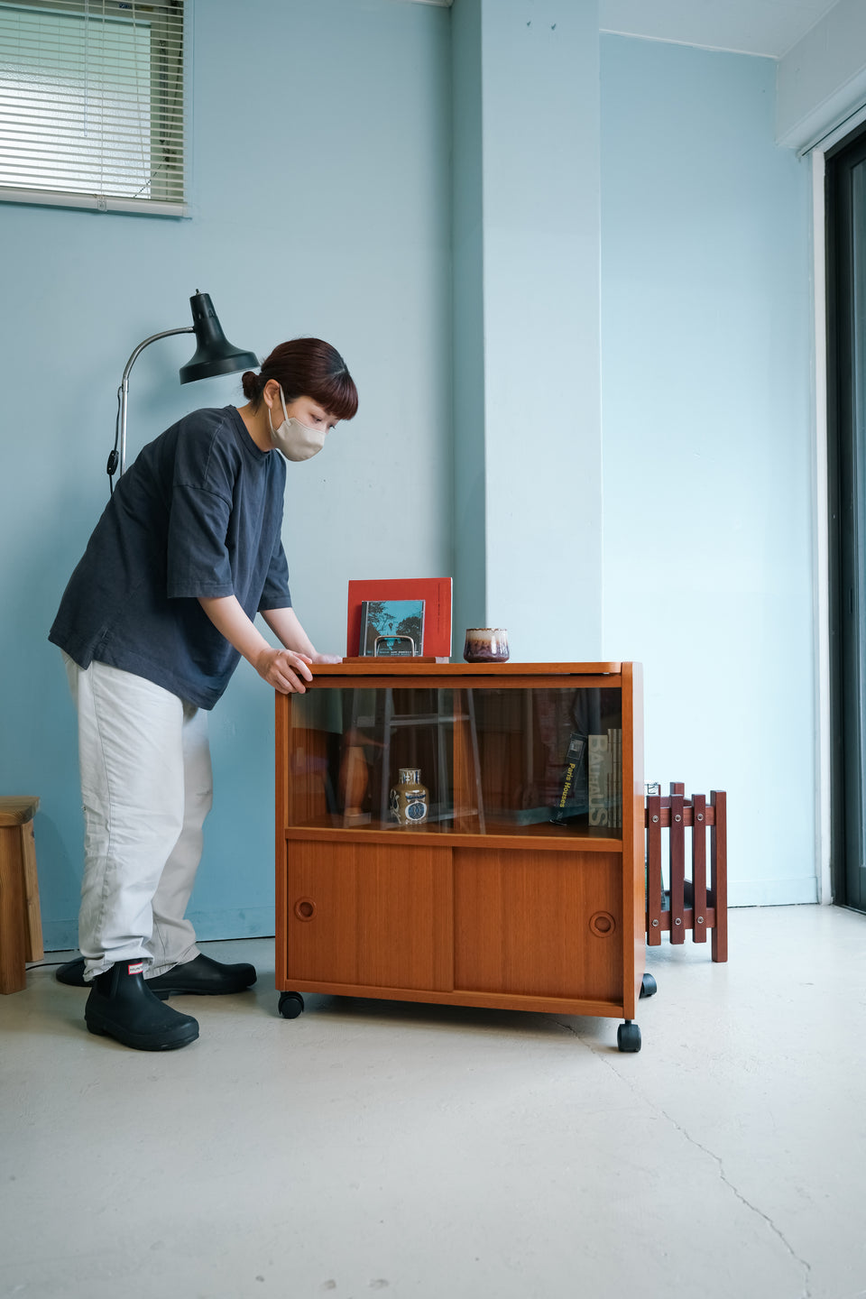 Japanese Vintage Teak Kitchen Cabinet/ジャパンヴィンテージ キッチンキャビネット チーク材