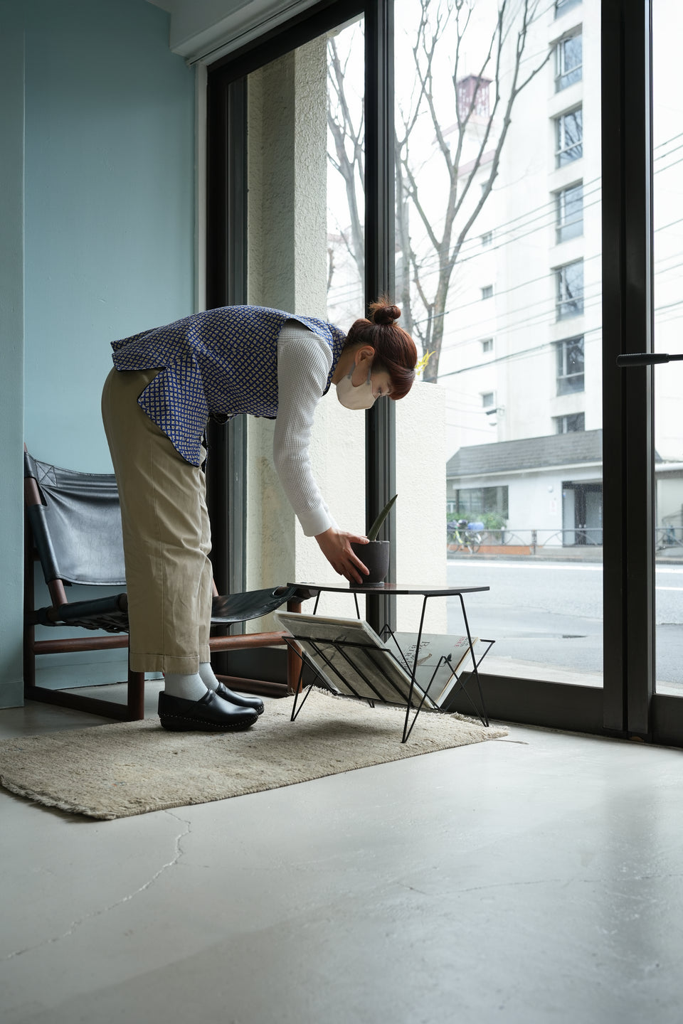 Midcentury Vintage Side Table with Magazine Rack/ミッドセンチュリーヴィンテージ サイドテーブル マガジンラック