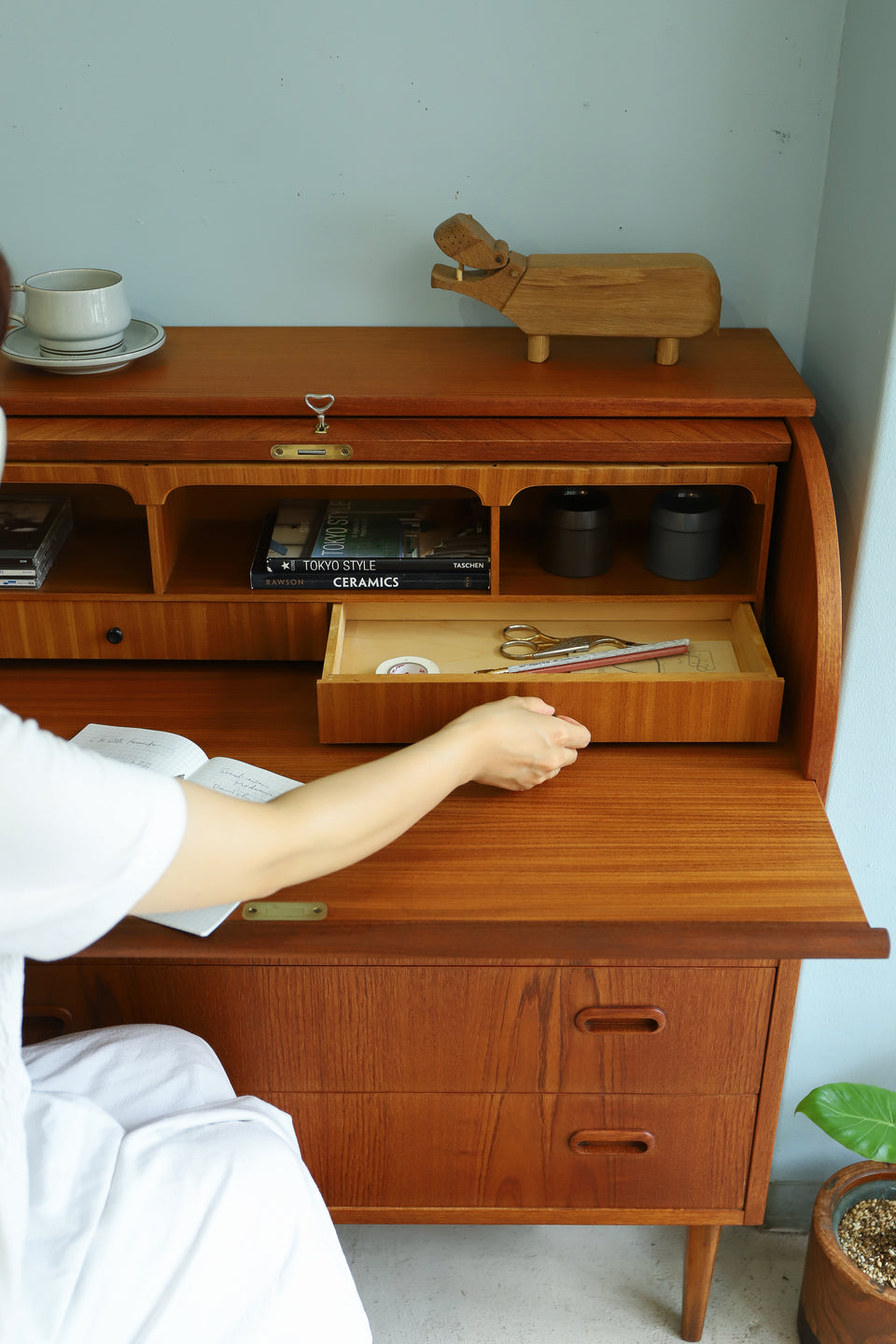 Rolltop Bureau Egon Ostergaard Swedish Vintage/スウェーデンヴィンテージ ロールトップ ビューロー 北欧家具