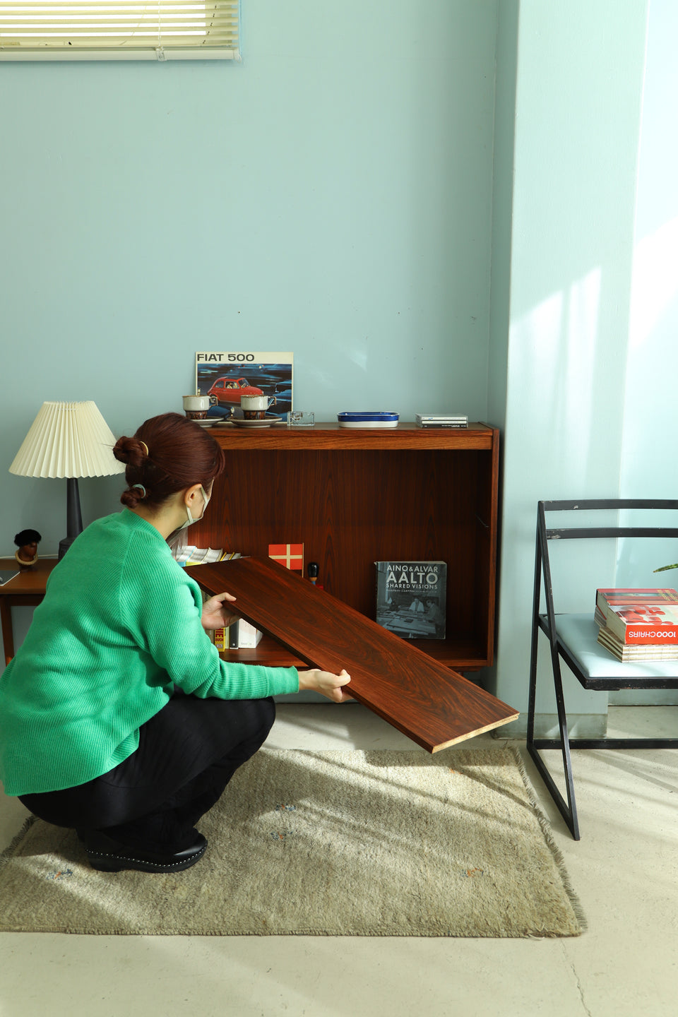 Rosewood Danish Vintage Low Bookcase/ローズウッド デンマークヴィンテージ ブックケース 本棚 北欧家具