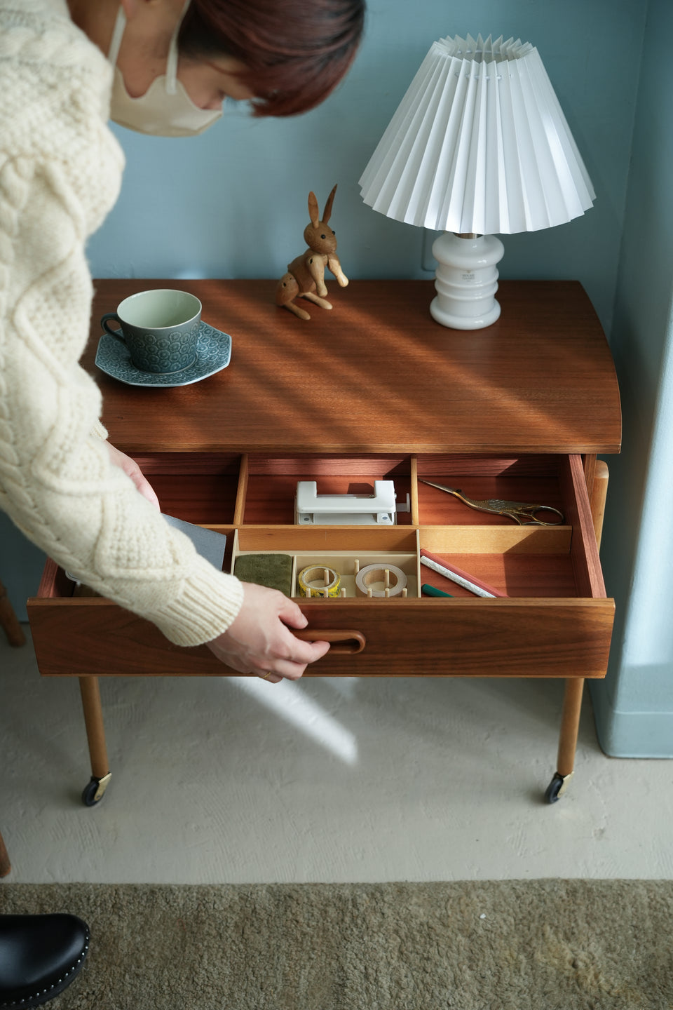 Sewing Wagon Side Table Danish Vintage/デンマークヴィンテージ ソーイングワゴン サイドテーブル 北欧家具
