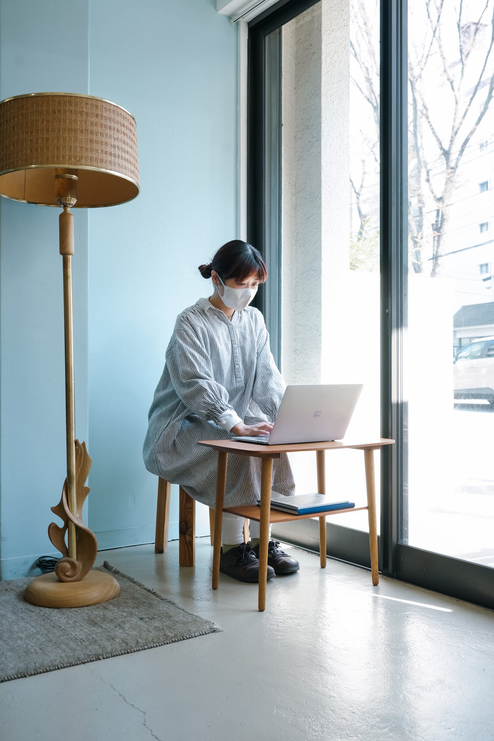 Side Table with Rack Danish Vintage/デンマークヴィンテージ サイドテーブル ラック付き