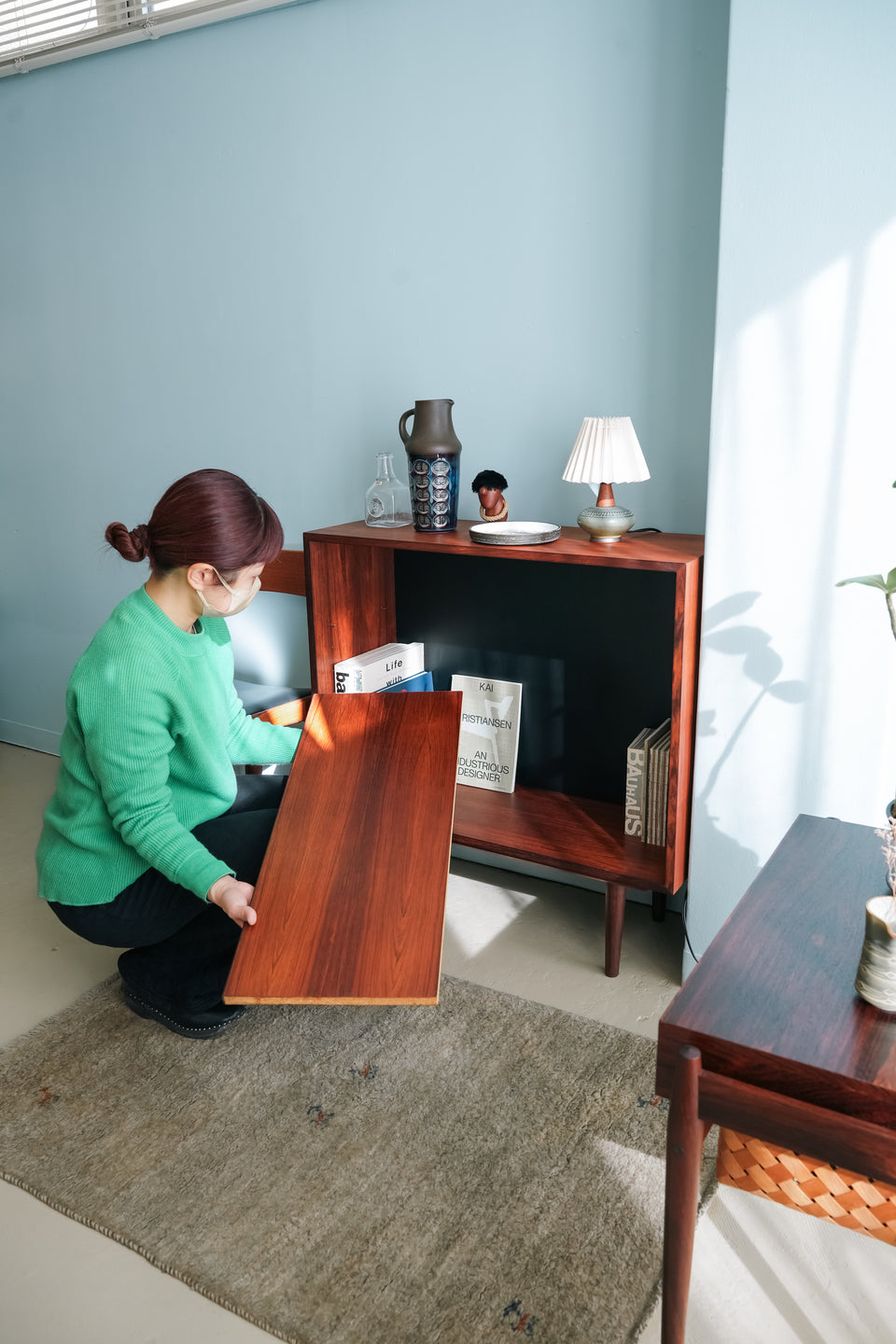 Small Bookcase Rosewood Danish Vintage/デンマークヴィンテージ スモールブックケース 本棚 ローズウッド 北欧家具