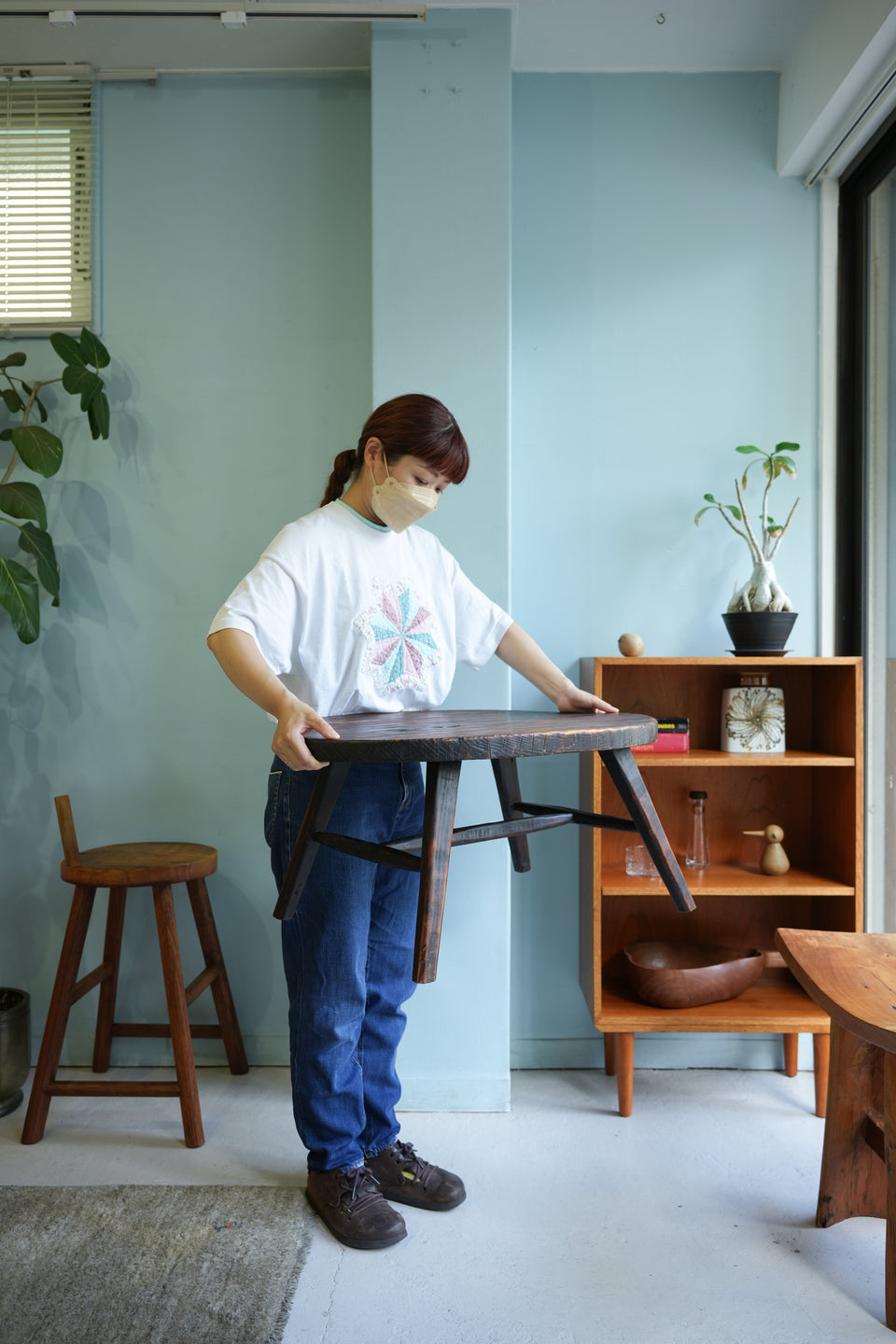 Solid Wood Low Table Stool/無垢材 ローテーブル スツール 民藝