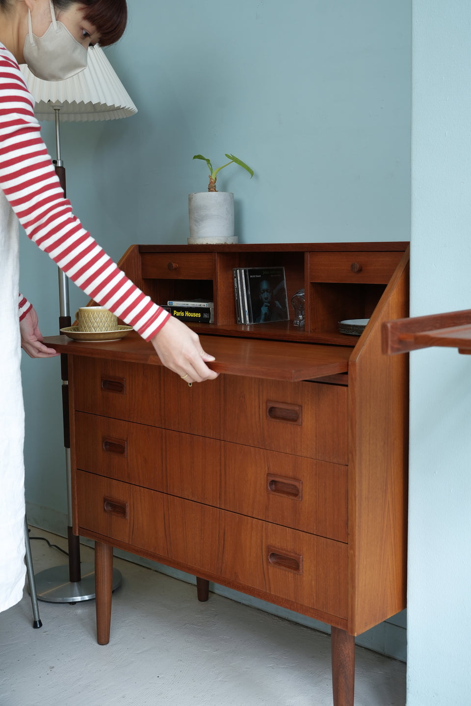 Writing Bureau Dresser Danish Vintage/デンマークヴィンテージ ライティングビューロー ドレッサー ミラー付き 北欧家具
