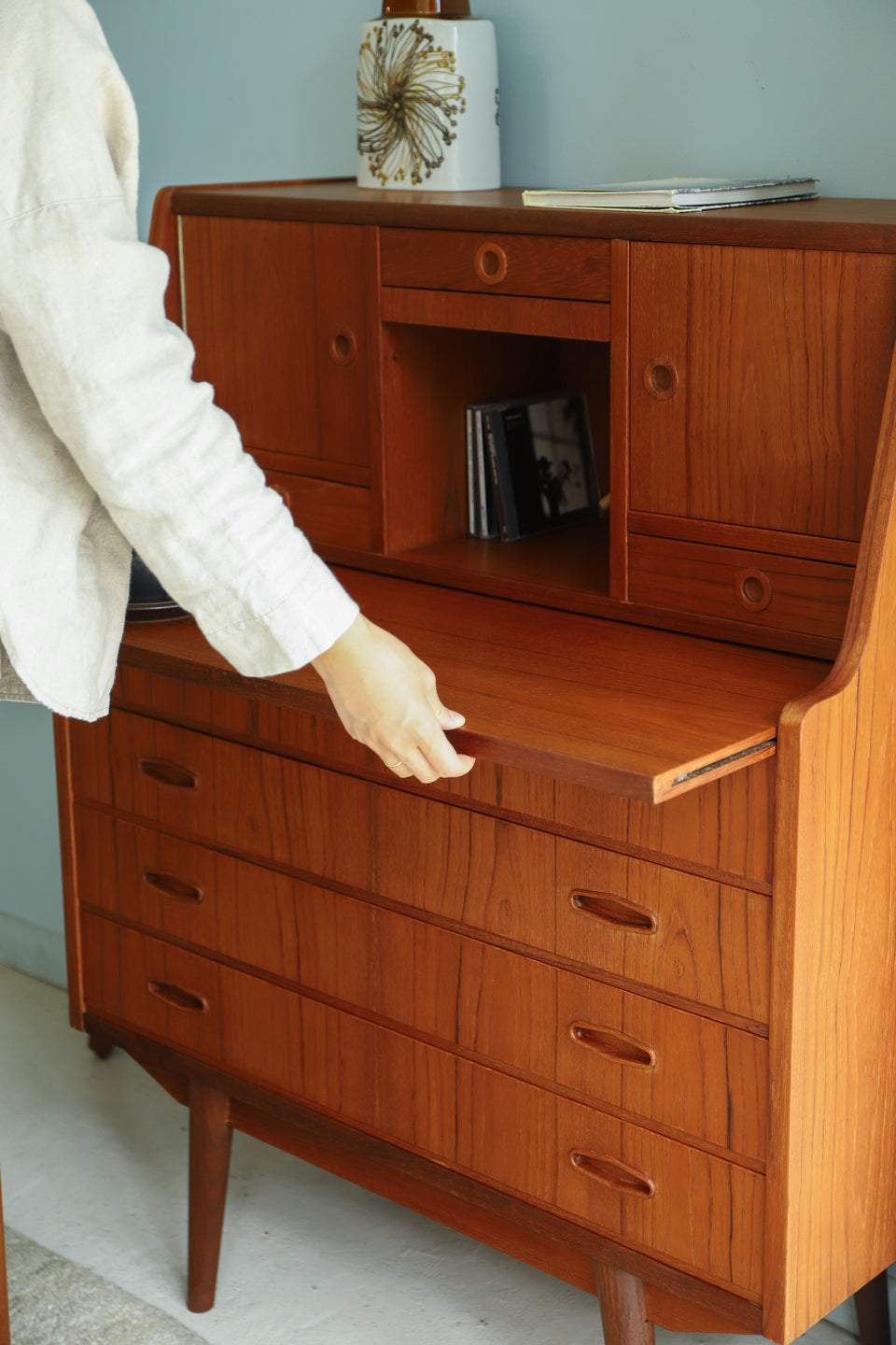 Writing Bureau with Mirror Danish Vintage/デンマークヴィンテージ ライティングビューロー ミラー付き ドレッサー 北欧家具