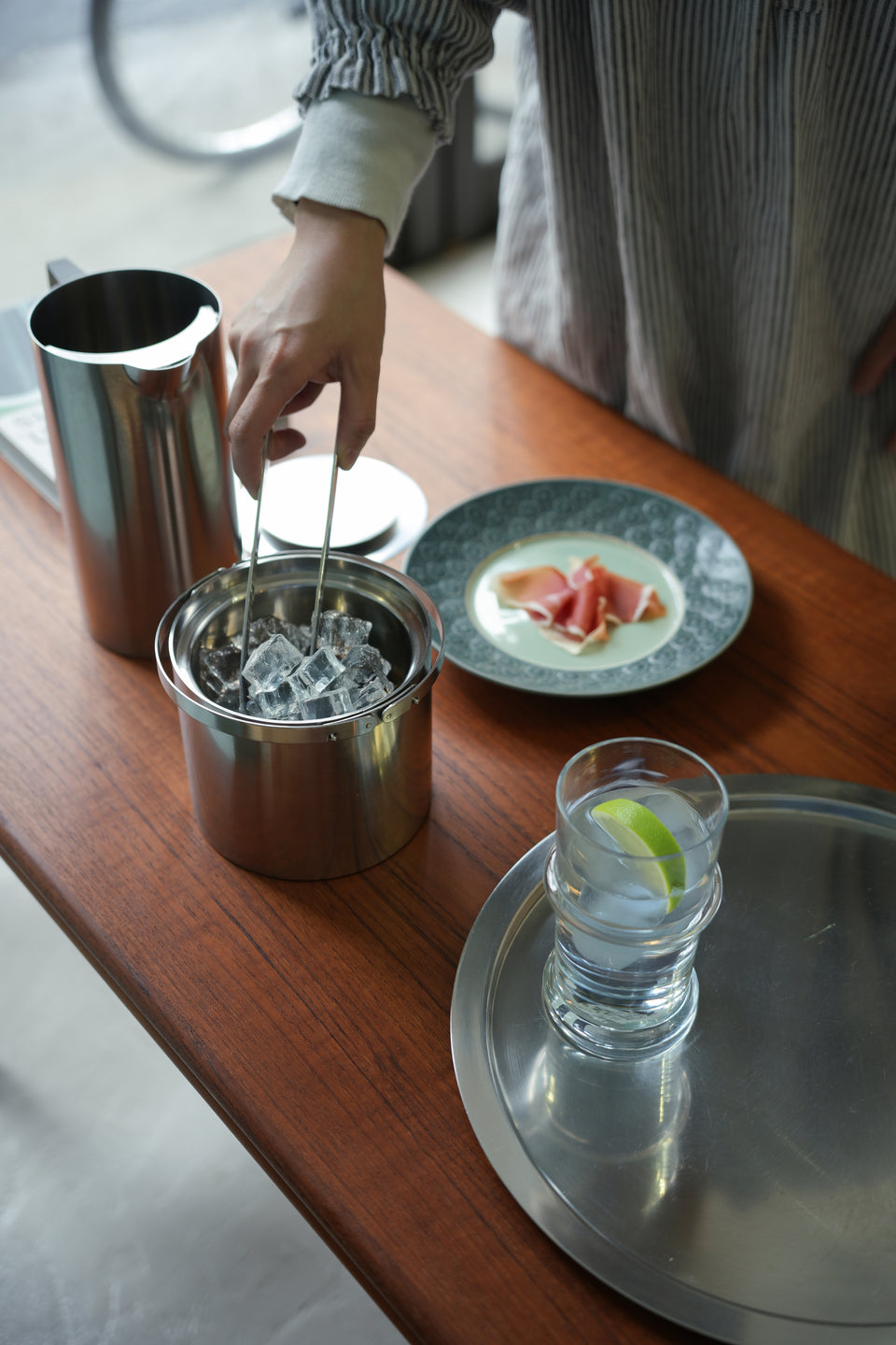 stelton cylinda-line Arne Jacobsen/ステルトン シリンダライン ジャグ アイスバスケット トレイ トング アルネ・ヤコブセン