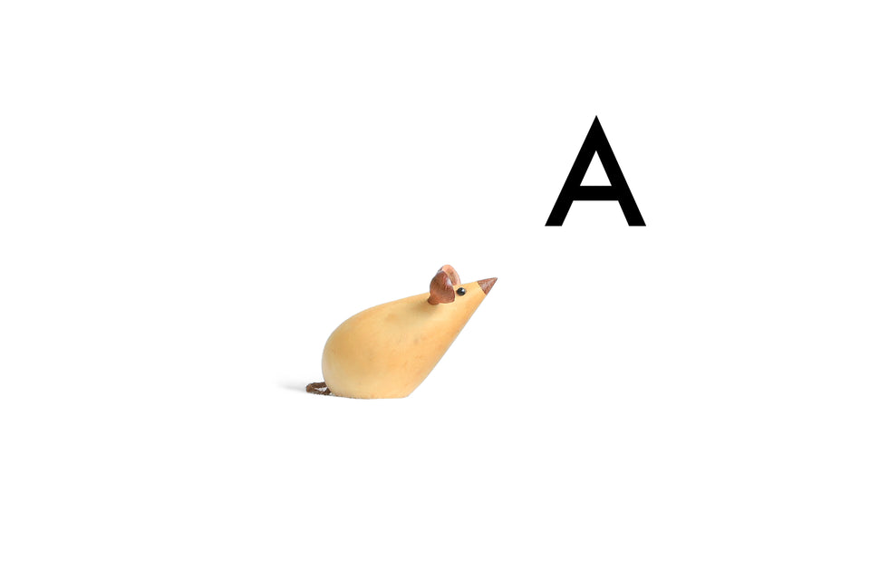 Danish Vintage Wooden Miniature Mouse Objet/デンマークヴィンテージ 木製 ネズミのオブジェ 北欧インテリア