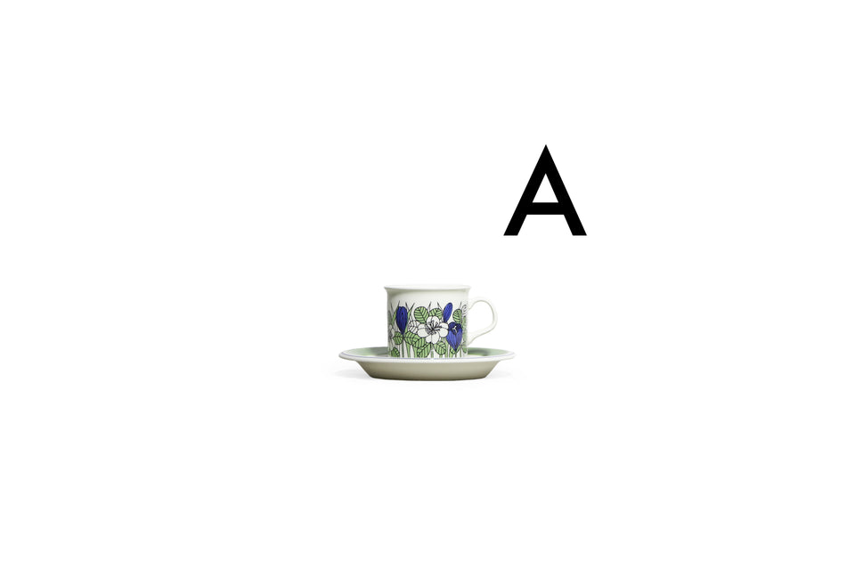 ARABIA Krokus Demitasse Cup&Saucer Finnish Vintage/アラビア クロッカス デミタスカップ&ソーサー 北欧ヴィンテージ食器
