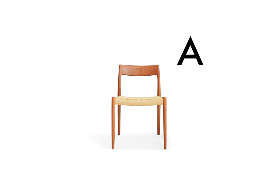 J.L. Møller Dining Chair No.77 N.O. Møller Teakwood/J.L.モラー ダイニングチェア チーク材 ペーパーコード 北欧ヴィンテージ