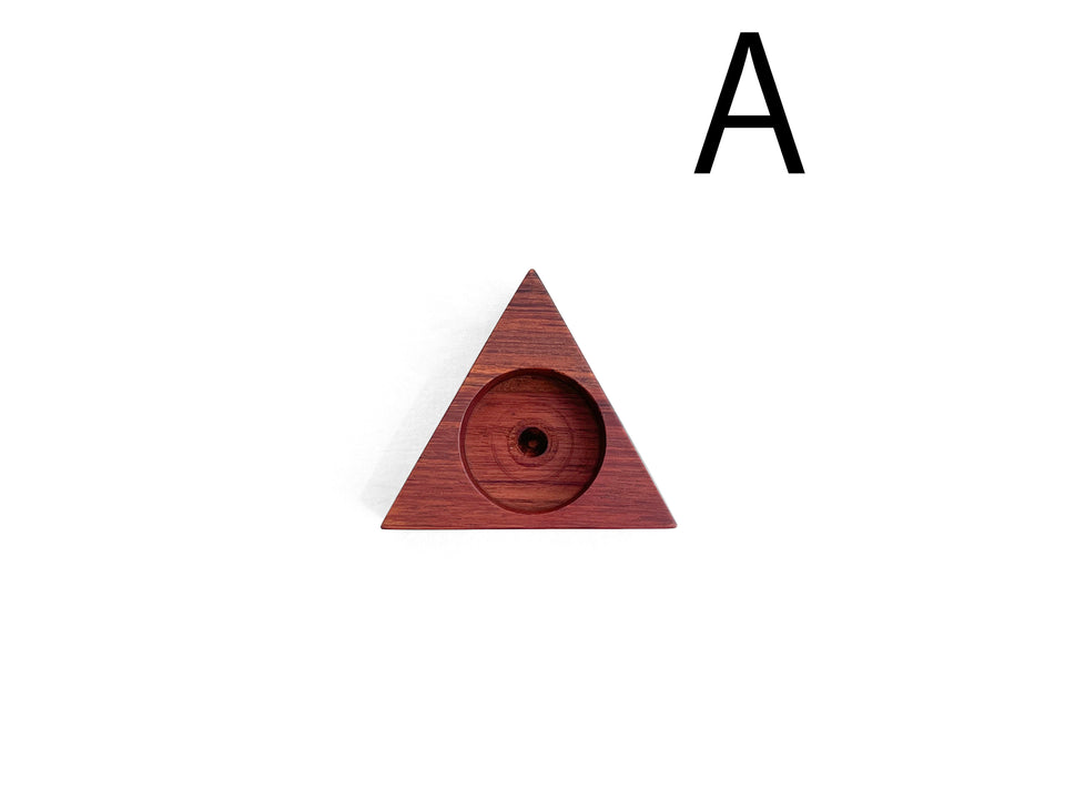 Teakwood Triangle Candle Holder Danish Vintage/デンマークヴィンテージ キャンドルホルダー チーク材 北欧インテリア