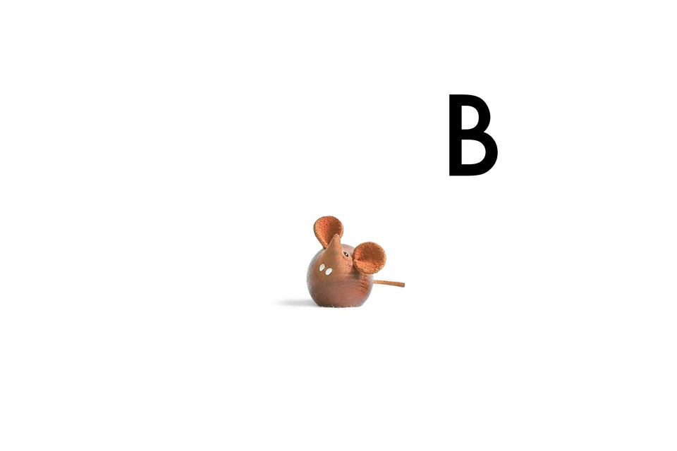 Danish Vintage Wooden Miniature Mouse Objet/デンマークヴィンテージ 木製 ネズミのオブジェ 北欧インテリア