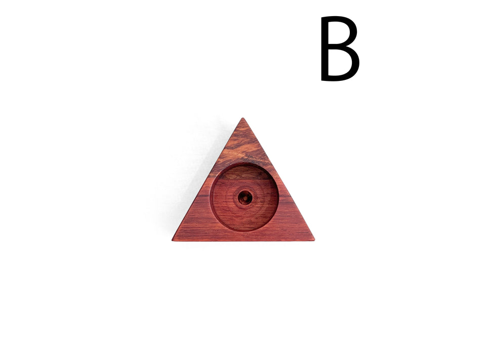 Teakwood Triangle Candle Holder Danish Vintage/デンマークヴィンテージ キャンドルホルダー チーク材 北欧インテリア